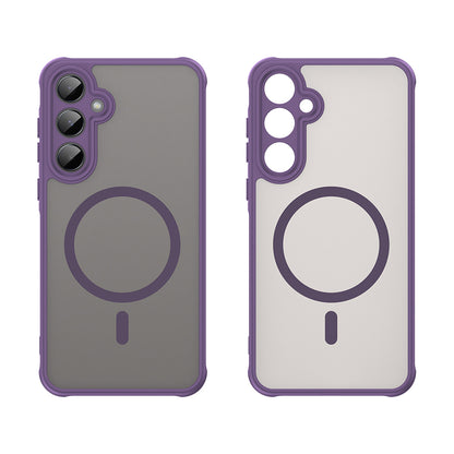Coque MagSafe pour Samsung Galaxy A55 5G A556, Techsuit, HaloFrost II, Violet