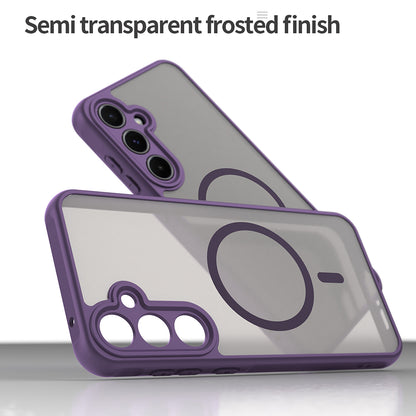 Coque MagSafe pour Samsung Galaxy A55 5G A556, Techsuit, HaloFrost II, Violet