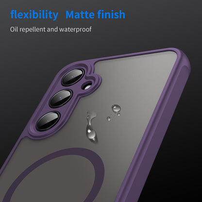 Coque MagSafe pour Samsung Galaxy A55 5G A556, Techsuit, HaloFrost II, Violet