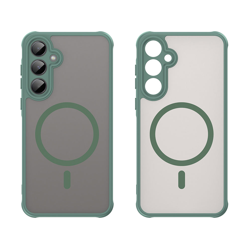 Coque MagSafe pour Samsung Galaxy A55 5G A556, Techsuit, HaloFrost II, Vert