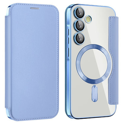Custodia MagSafe per Samsung Galaxy A55 5G A556, Techsuit, SmartMag Book, Blu