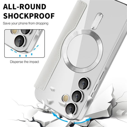 Coque MagSafe pour Samsung Galaxy A55 5G A556, Techsuit, SmartMag Book, Gris