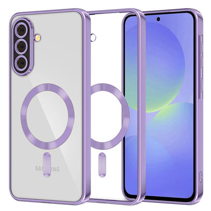 Coque MagSafe pour Samsung Galaxy A56 A566 / A36 A366, Techsuit, Luxury Crystal, Violet Clair