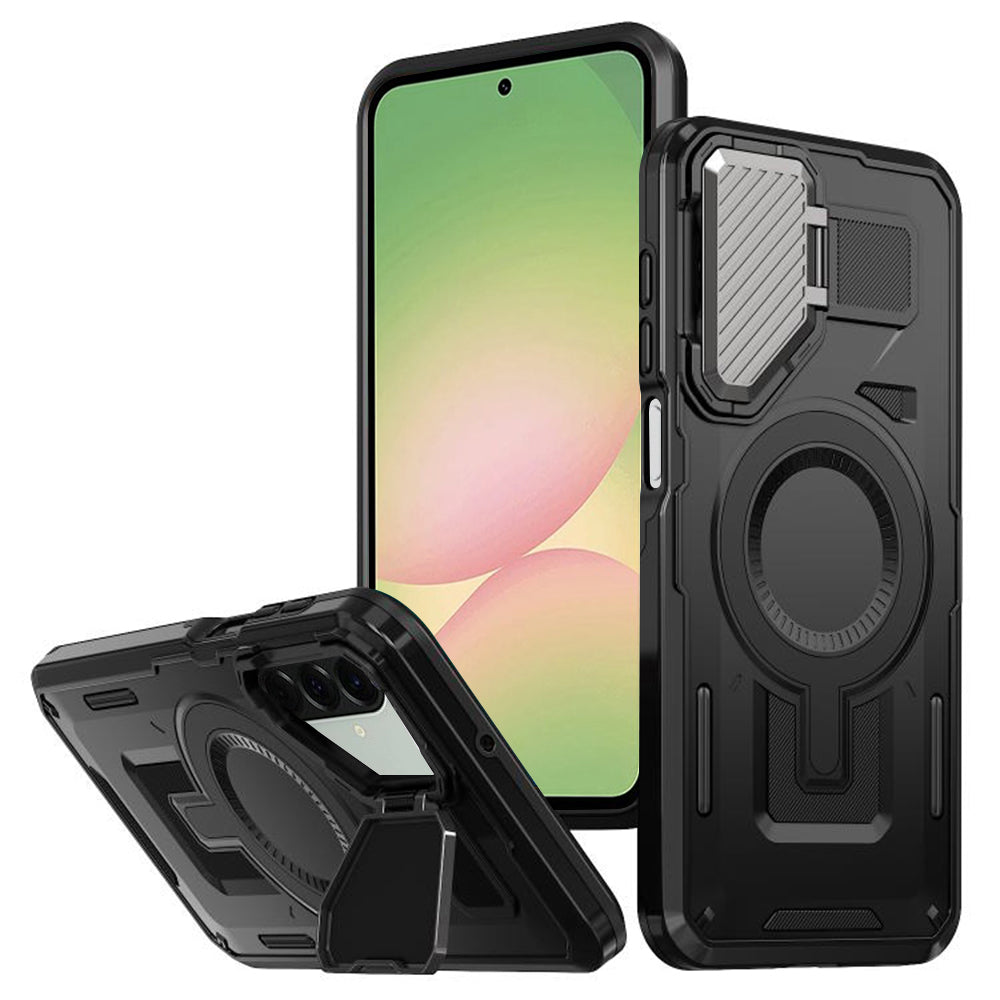Coque MagSafe pour Samsung Galaxy A56 A566, Techsuit, CamVault, Noire