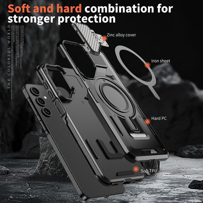 Coque MagSafe pour Samsung Galaxy A56 A566, Techsuit, CamVault, Noire