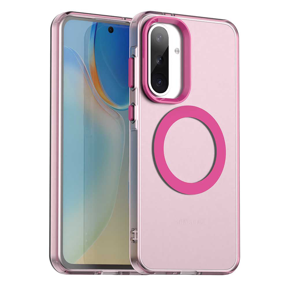 Custodia MagSafe per Samsung Galaxy A56 A566, Techsuit, CandyCase, Rosa