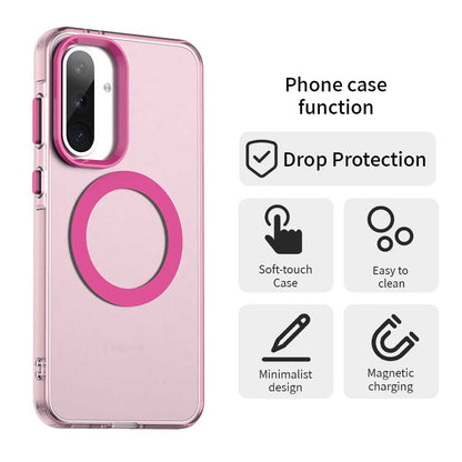 Custodia MagSafe per Samsung Galaxy A56 A566, Techsuit, CandyCase, Rosa