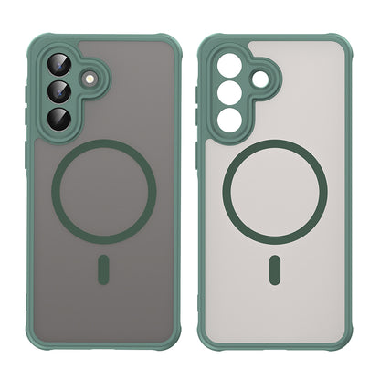 Coque MagSafe pour Samsung Galaxy A57 5G, Techsuit, HaloFrost II, Vert