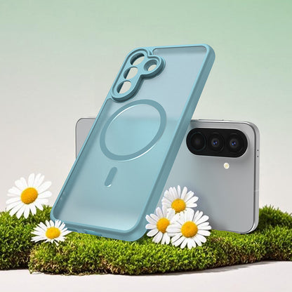 Coque MagSafe pour Samsung Galaxy A57 5G, Techsuit, HaloFrost II, Vert Clair