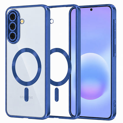 Coque MagSafe pour Samsung Galaxy A57 5G, Techsuit, Luxury Crystal, Bleu Foncé