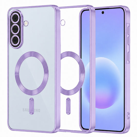 MagSafe-Hülle für Samsung Galaxy A57 5G, Techsuit, Luxury Crystal, Hellviolett