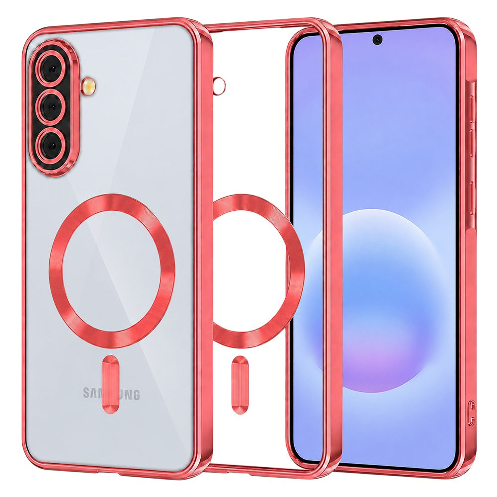 MagSafe-Hülle für Samsung Galaxy A57 5G, Techsuit, Luxury Crystal, Rot