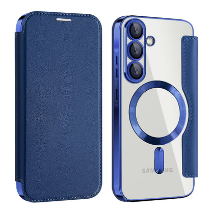 Étui MagSafe pour Samsung Galaxy A57 5G, Techsuit, SmartMag Book, Bleu