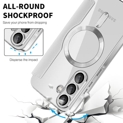 MagSafe Hülle für Samsung Galaxy A57 5G, Techsuit, SmartMag Book, Grau