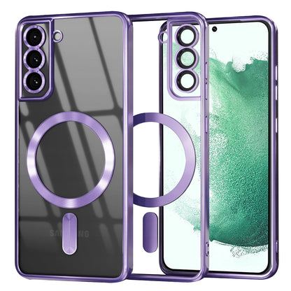 Custodia MagSafe per Samsung Galaxy S22+ 5G S906, Techsuit, Luxury Crystal, Viola Chiaro