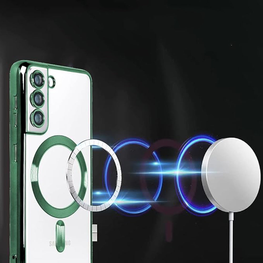 MagSafe-Hülle für Samsung Galaxy S22+ 5G S906, Techsuit, Luxury Crystal, Rot