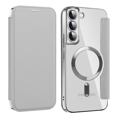 Custodia MagSafe per Samsung Galaxy S22+ 5G S906, Techsuit, SmartMag Book, Grigio
