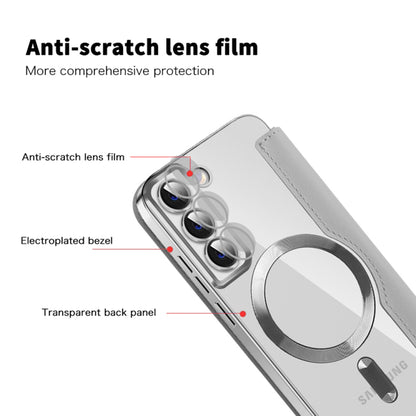 Custodia MagSafe per Samsung Galaxy S22+ 5G S906, Techsuit, SmartMag Book, Grigio