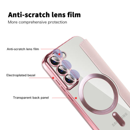 Custodia MagSafe per Samsung Galaxy S22+ 5G S906, Techsuit, SmartMag Book, Rosa