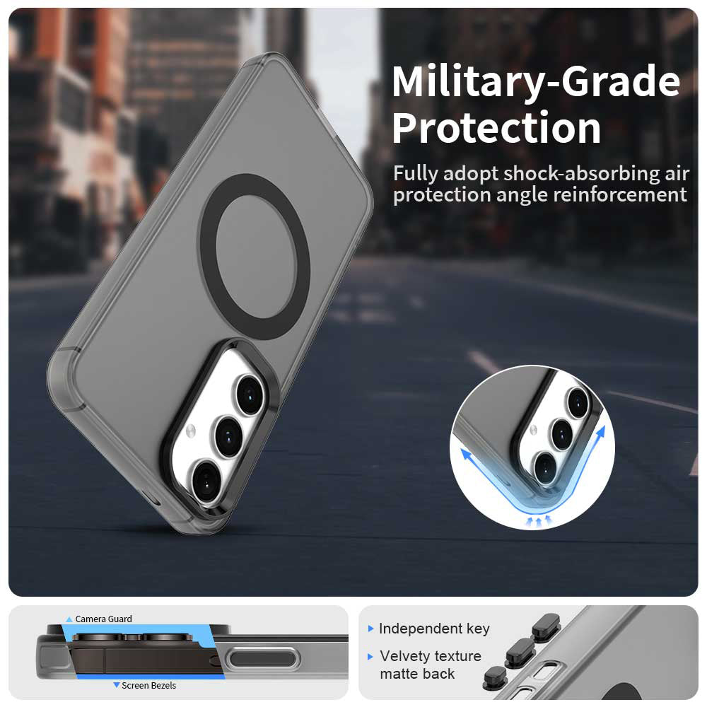 MagSafe-Hülle für Samsung Galaxy S23 FE S711, Techsuit, CandyCase, Schwarz