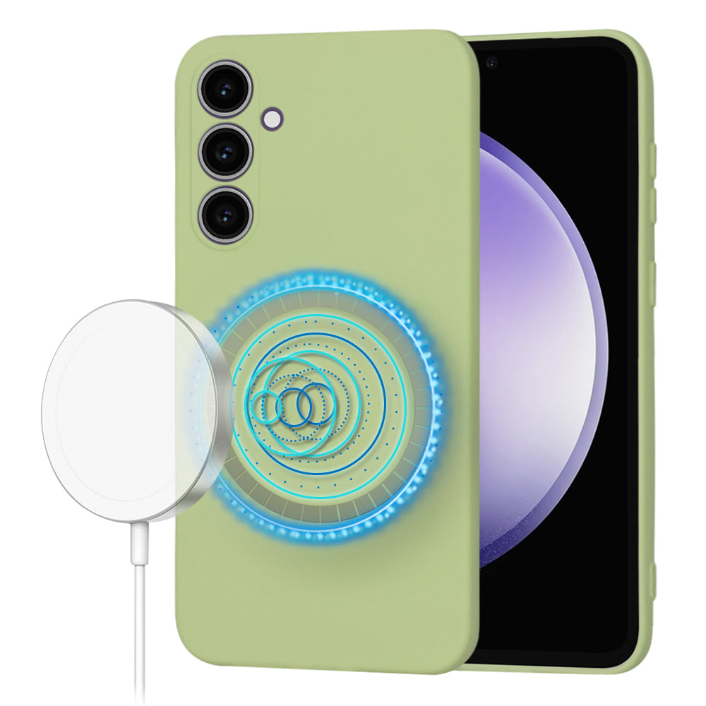 Custodia MagSafe per Samsung Galaxy S23 FE S711, Techsuit, SoftFlex, Matcha