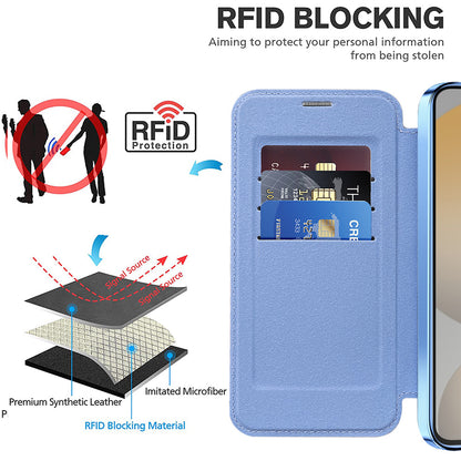 Coque MagSafe pour Samsung Galaxy S23+ S916, Techsuit, SmartMag Book, Bleu