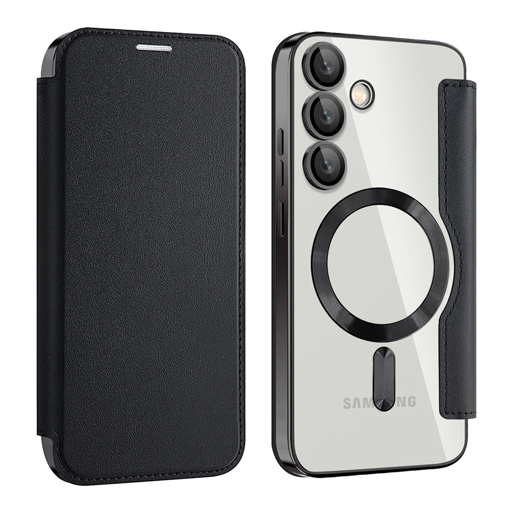 Custodia MagSafe per Samsung Galaxy S23+ S916, Techsuit, SmartMag Book, Nera