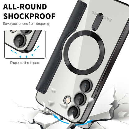 Custodia MagSafe per Samsung Galaxy S23+ S916, Techsuit, SmartMag Book, Nera