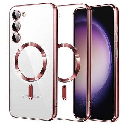 MagSafe-Hülle für Samsung Galaxy S23 S911, Techsuit, Luxury Crystal, Rosa
