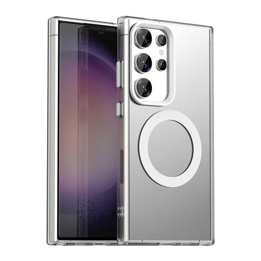 Coque MagSafe pour Samsung Galaxy S23 Ultra S918, Techsuit, CandyCase, Blanche