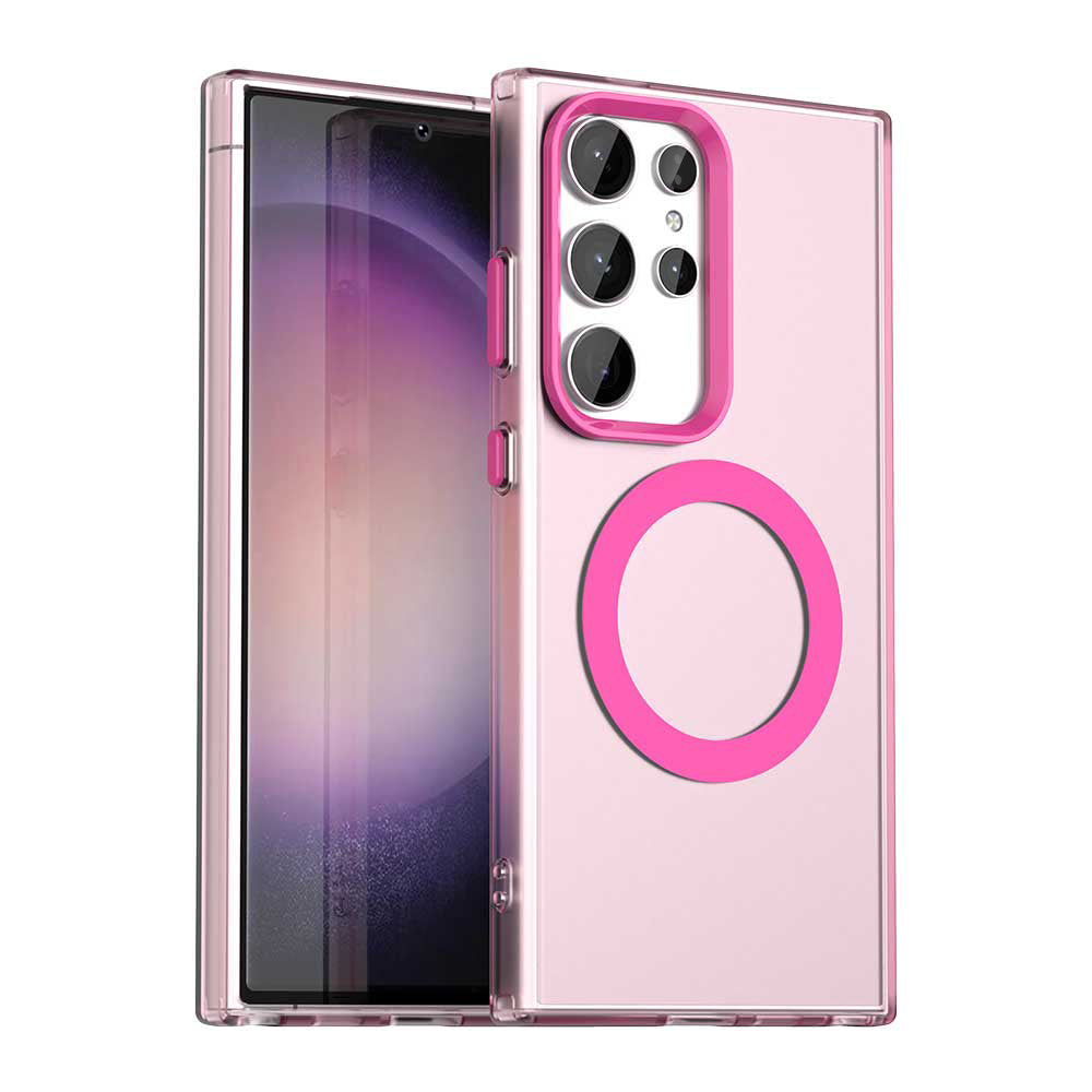 MagSafe-Hülle für Samsung Galaxy S23 Ultra S918, Techsuit, CandyCase, Rosa
