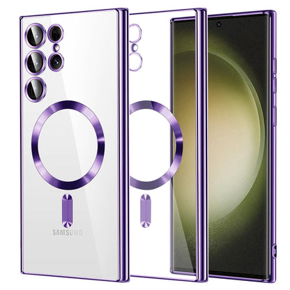 MagSafe-Hülle für Samsung Galaxy S23 Ultra S918, Techsuit, Luxury Crystal, Hellviolett