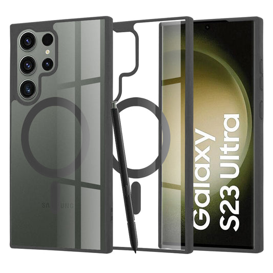 Coque MagSafe pour Samsung Galaxy S23 Ultra S918, Techsuit, Pro, Noire