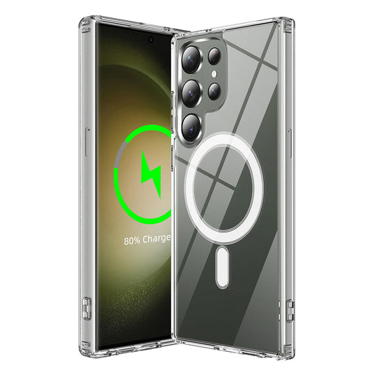 Coque MagSafe pour Samsung Galaxy S23 Ultra S918, Techsuit, Pro, Transparente