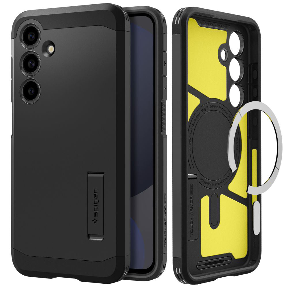 Custodia MagSafe per Samsung Galaxy S24 FE S721, Spigen, Tough Armor, Nera ACS08625