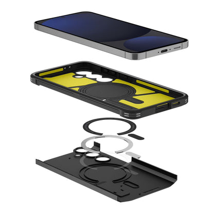 Custodia MagSafe per Samsung Galaxy S24 FE S721, Spigen, Tough Armor, Nera ACS08625