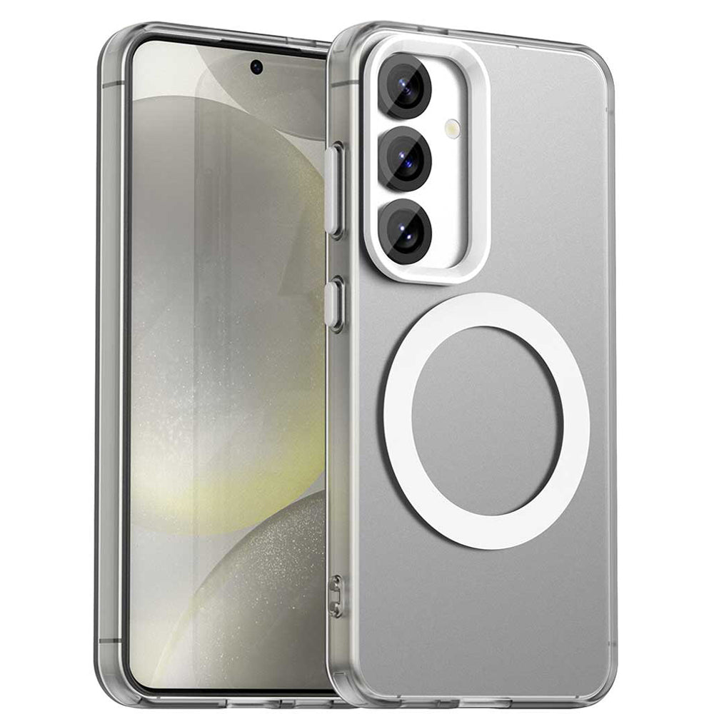 Coque MagSafe pour Samsung Galaxy S24 FE S721, Techsuit, CandyCase, Blanche
