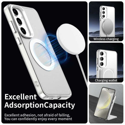 Coque MagSafe pour Samsung Galaxy S24 FE S721, Techsuit, CandyCase, Blanche