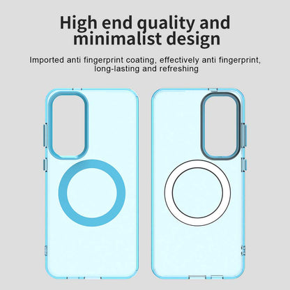 Coque MagSafe pour Samsung Galaxy S24 FE S721, Techsuit, CandyCase, Bleue