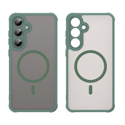 Custodia MagSafe per Samsung Galaxy S24 FE S721, Techsuit, HaloFrost II, Verde