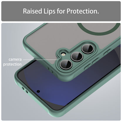 Custodia MagSafe per Samsung Galaxy S24 FE S721, Techsuit, HaloFrost II, Verde