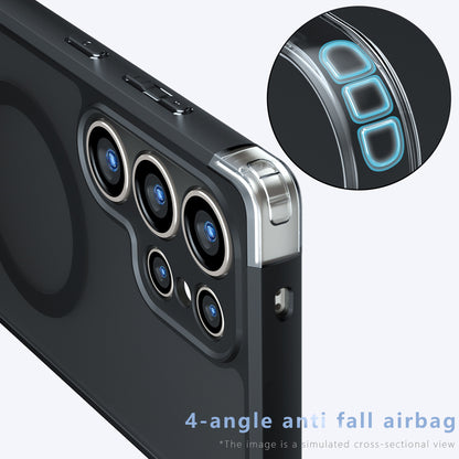 Coque MagSafe pour Samsung Galaxy S24 FE S721, Techsuit, PureFrost, Noir Satiné