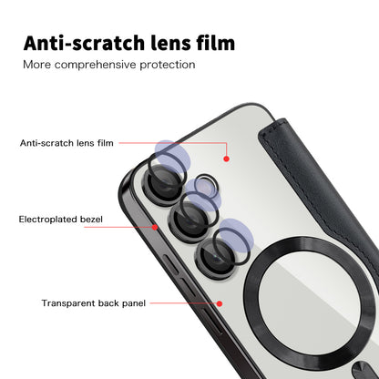 MagSafe Case for Samsung Galaxy S24 FE S721, Techsuit, SmartMag Book, Black