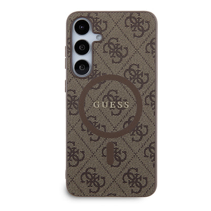 Custodia MagSafe per Samsung Galaxy S24+ S926, Guess, 4G Collection, Marrone
