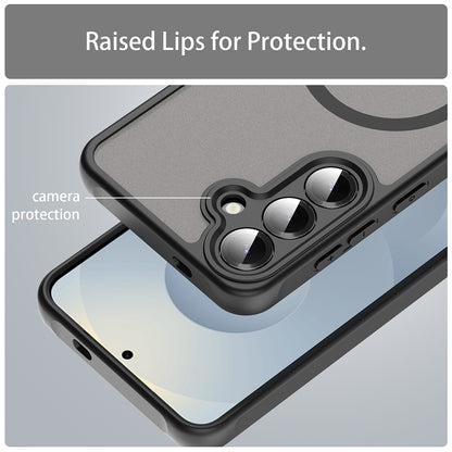 Custodia MagSafe per Samsung Galaxy S24+ S926, Techsuit, HaloFrost II, Nera