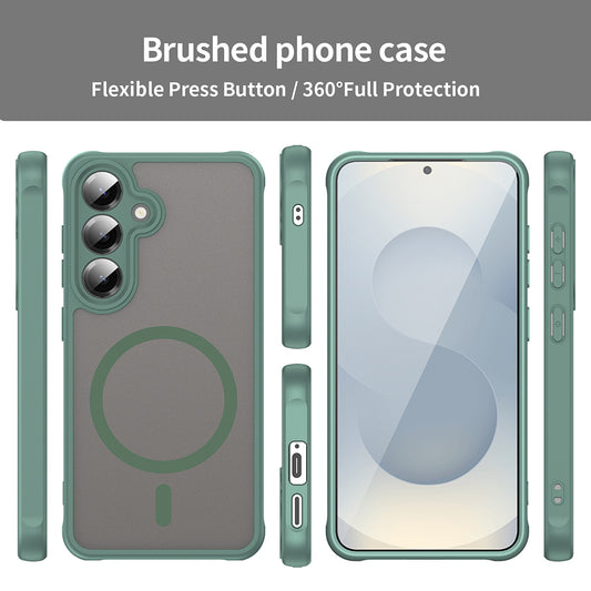 Coque MagSafe pour Samsung Galaxy S24+ S926, Techsuit, HaloFrost II, Vert