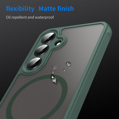 Coque MagSafe pour Samsung Galaxy S24+ S926, Techsuit, HaloFrost II, Vert