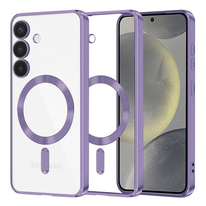 Coque MagSafe pour Samsung Galaxy S24 S921, Techsuit, Luxury Crystal, Violet Clair