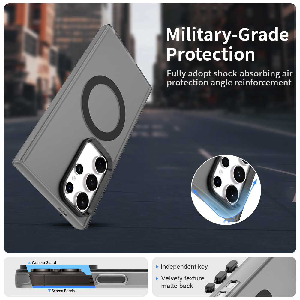 Custodia MagSafe per Samsung Galaxy S24 Ultra S928, Techsuit, CandyCase, Nera