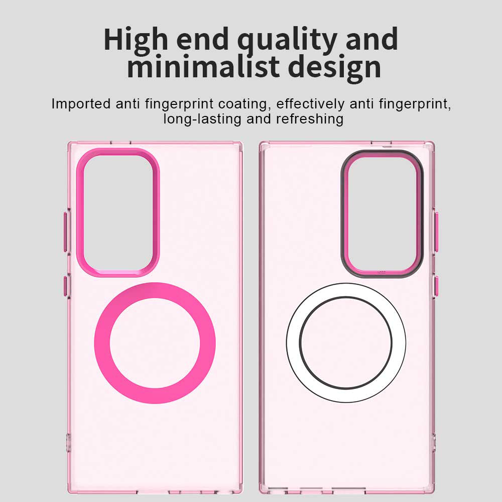 Coque MagSafe pour Samsung Galaxy S24 Ultra S928, Techsuit, CandyCase, Rose
